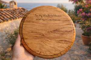 Platos de Servir Modernos Personalizados, Platos de Madera Natural para Queso y Frutas, Platos para Fiestas y Cenas, Tabla de Servir de Madera - Product Image 4
