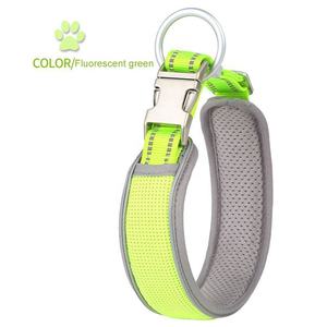 Luxury Adjustable Nylon Neoprene Padded Quick Release Rose Gold <b>Metal</b> Buckle Martingale Dog <b>Collar</b> - Product Image 1