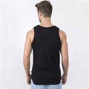 เสื้อกล้ามเข้ารูปผ้าฝ้ายคอตตอนคอลูกเรือระบายอากาศได้ดีเสื้อสตริงเกอร์ถักทรงสูงยืดซักได้สำหรับผู้ชาย - Product Image 2