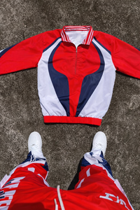 Ensemble de survêtement unisexe léger à capuche et fermeture éclair quart de tour, manches longues, design sportif, coloris bordeaux, rose et blanc, pour adulte, idéal pour l'été - Product Image 4