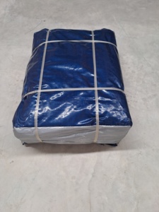 Bâche imperméable bleue robuste pour usage extérieur, tissu tissé uni couleur unie - Product Image 4