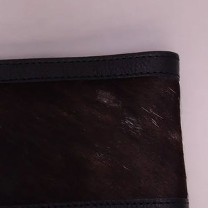 Portefeuille en cuir véritable de vache avec poils, portefeuille pour homme en cuir véritable, fait main, motif fourrure naturelle, portefeuille de haute qualité - Product Image 5