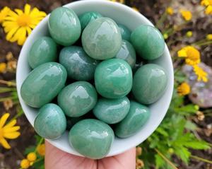 Wholesale High-Polished Green Aventurine Tumble Stone Natural Crystal Healing Gemstone Feng Shui Carved Engraving for Home Decor - Product Image 5