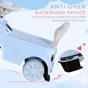 Auto Cavalcabile Blu Chiaro per Bambini con Sistema Anti-Ribaltamento e Anti-Ribaltamento all'Indietro, Macchina Scorrevole con Clacson per Bambini da 18-36 Mesi - Divertimento a Terra! - Product Image 4