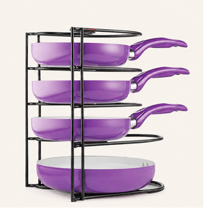 5 Tier Pot and <b>Pan</b> Organizer Rack for Kitchen Cabinet Metal Cookware Stand High Quality Metal Kitchen Storage Rack - Product Image 1