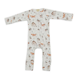 ชุดรอมเปอร์มีซิปพิมพ์ลายคอลเลกชั่นจิ้งจอกทำจากไม้ไผ่อีลาสเทน - Product Image 2