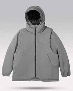 Veste d'hiver unisexe matelassée, parka thermique épaisse avec capuche amovible, personnalisation OEM, vente en gros - Product Image 1