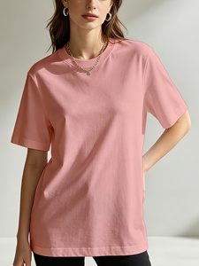 Camiseta Unisex de Algodón, Cuello Redondo, Manga Corta, Estilo Casual, Color Sólido, Diseño Anime, Tela Jersey, para Primavera/Verano - Product Image 1