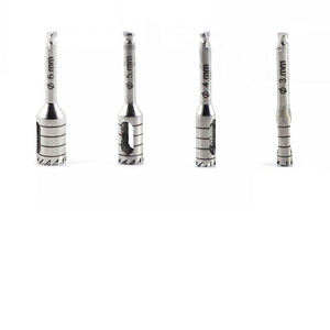 Kit de 8 forets trephines pour implants dentaires, en acier inoxydable plaqué or plasma, certifié CE ISO, fabricant OEM Java Surgical JS-DLI-004 - Product Image 3
