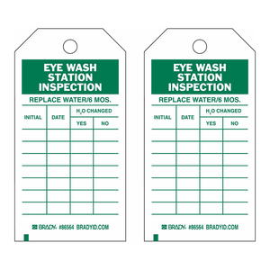 Etiquetas de Inspección Flexibles Brady para Lavado de Ojos, para Investigación Industrial y Estaciones de Laboratorio - Product Image 1