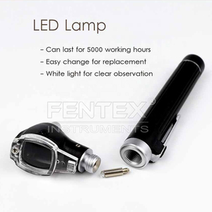 กล้องตรวจหูไฟเบอร์ออปติกขนาดพกพาพร้อมไฟ LED และแหล่งจ่ายไฟแบบแมนนวลสำหรับการตรวจหูเพื่อการวินิจฉัยทางการแพทย์ - Product Image 2