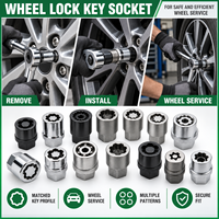 Clé à douille pour écrous de roue à cannelures de 1/2 pouce, outil de démontage de roue automobile OEM