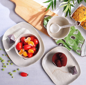 Classic Design Fruit Plate Dessert Salad Bowl and Spoon Set for Children's Dinner Camping and Restaurant Use - Product Image 4