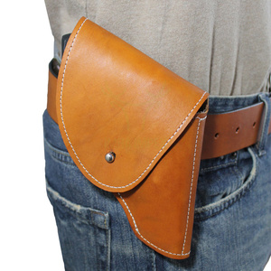Funda táctica de cuero genuino al por mayor con solapa para cinturón, funda personalizada para pistola, estuche de transporte para caza al aire libre OEM ODM - Product Image 5