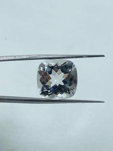Top Quality <b>Cushion</b> Cut <b>White</b> Colour Natural <b>White</b> Topaz Loose Gemstone 25.35CTS 14mm Custom Cut 2Pcs - Product Image 4