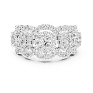 แหวนทองคำ 14K ประดับเพชรทรงกลมเพาะเลี้ยงสำหรับผู้หญิง สวมใส่ได้ทุกวัน |   เพชรที่เพิ่งเพาะเลี้ยง - Product Image 2