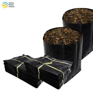 Sac de culture en polyéthylène noir de haute qualité 45x45cm, sac de plantation robuste pour pépinière, paquet de 1kg, 30 pièces pour l'agriculture, fournisseur OEM - Product Image 4