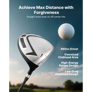 Set di mazze da golf da uomo, 12 pezzi, completo, per destrorsi, 460CC # 1 Conducente # 3/5 Fairway Wood # 4 Mazze Ibride Forgiate Lavorate a CNC - Product Image 3