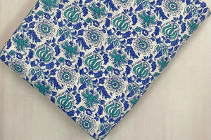 Indian Hand Block Print Cotton <b>Fabric</b> Floral Sanganeri Printed <b>Fabric</b> by Yard Dress Material Wholesale Jaipur - Product Image 2