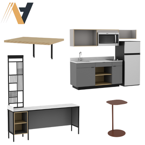 Contemporary StudioRes Marriott Hotel Bedroom Furniture Full Set Queen/<b>King</b> Wood <b>Metal</b> Eco-Friendly Custom Design OEM ODM - Product Image 3