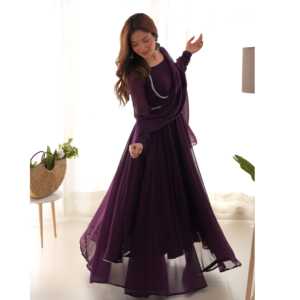 Modesto vestido de boda Anarkali con Dupatta Hermoso vestido para fiestas y Pent Wears - Product Image 5