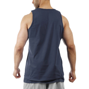Hot Selling Casual Knitted Gym Workout Men's Tank Top High Quality Custom Made Quick-Drying Spandex / <b>Polyester</b> Tank Top - Product Image 6