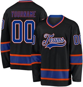 Custom Unisex Red Ice Hockey Jersey Teams Logo Sublimated Print Moisture Wicking Full Sleeve V-Neck Anti-UV Breathable Apparel - Product Image 2