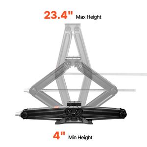 Set di 2 Martinetti a Forbice Stabilizzatori per Camper da 4-23,4 Piedi (9000 Libbre) per Carichi Pesanti, con Manovella - Product Image 6