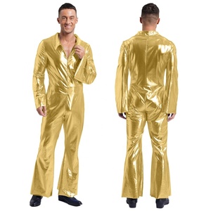 <strong>Mens</strong> Plus Size 70s Disco Jumpsuit Wide Leg <strong>Pants</strong> One Piece Rompers for Vintage Raves Halloween Disco Party <strong>Dancing</strong> Party - Product Image 3