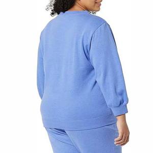 Sweat-shirt respirant en tissu éponge pour femme, design pakistanais, logo personnalisé, coupe oversize, grandes tailles, col boutonné, pull uni long - Product Image 2