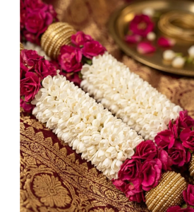 Handmade Pink <b>Gold</b> Varmala Garland for Indian Wedding Bridal Groom Jaimala <b>Artificial</b> <b>Flower</b> Mala - Product Image 4