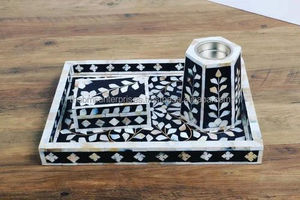 Juego de Incienso Oud con Incrustaciones de Madera y Nácar para un Hogar Lujoso, Regalo para Eid y Ramadán, Juego de Incienso con Incrustaciones de Conchas Marinas - Product Image 4