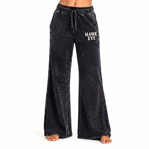 Women Oversized Acid Wash <b>Wide</b> <b>Leg</b> <b>Jogger</b> Pants High Waist Breathable Casual Streetwear Wholesale Manufacturer - Product Image 6