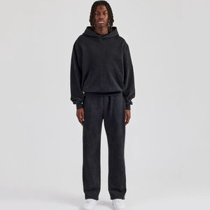 Ensemble de survêtement vintage délavé à l'acide pour homme, sweat à capuche oversize et pantalon de jogging, marque privée OEM - Product Image 1