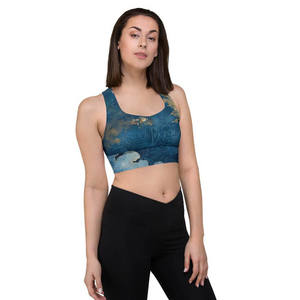 Soutien-gorge de sport OEM pour la danse et le cheerleading, crop top avec logo frontal, grande taille, maintien élevé pour femmes adultes - Product Image 2