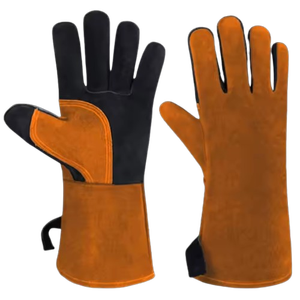 ถุงมือเชื่อมหนังวัวแท้แบบหนา ทนทาน ป้องกันไฟฟ้าสถิตย์ ได้รับมาตรฐาน CE สำหรับงานอุตสาหกรรม - Product Image 3