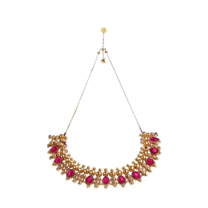 <b>Ruby</b> Studded Fashion <b>Necklace</b> Set - Product Image 2