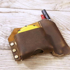 Porte-mètre en cuir de qualité supérieure, pochette durable pour ceinture à outils, idéal pour charpentiers, électriciens, ateliers, travaux de construction, équipement de travail OEM à vendre - Product Image 3