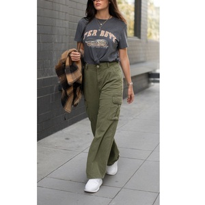 Pantalones Cargo de Secado Rápido Ecológicos Personalizados para Mujer, Estilo Overol, Tejido de Punto, Poliéster/Algodón, Estilo Urbano, Gran Venta - Product Image 3