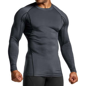 Camiseta Deportiva de Compresión de Manga Larga, Transpirable, Ecológica, de Secado Rápido, con Protección UV, en Poliéster/Nailon, Gran Venta - Product Image 1