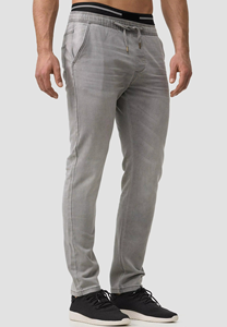 High Quality Eco-Friendly Breathable 100% Cotton Mid Button Fly Straight Lightweight Casual Regular Fit Denim <b>Jeans</b> <b>Men</b> Light - Product Image 6