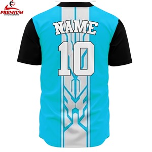 Maillot de baseball et softball personnalisé 2026 – Nouveau design, entièrement boutonné, sérigraphié, 100 % polyester respirant, col en V, séchage rapide - Product Image 5