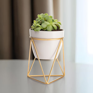 Mini-support décoratif à prix de gros pour pot de fleurs, finition dorée, pour fleurs artificielles, décoration maison, bureau, mariage - Product Image 3