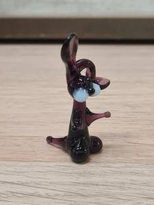 Glass Rabbit Figurines Set Of 4 Colorful Animal Decor Easter <b>Desk</b> Accessory Contemporary Design Irregular Shape - Product Image 6