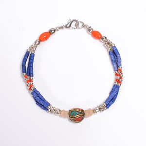 Online Wholesale Tibetan Silver Antique Style Unique <b>Bracelet</b>, Turquoise Coral Gemstone Jewelry, Gift Item Jewelry - Product Image 2