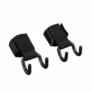 Ganchos de entrenamiento de hierro fundido de alta resistencia, ajustables, plegables, accesorio de barra con mancuernas, empuñaduras de varilla de elevación de potencia para gimnasio, levantamiento de pesas - Product Image 5