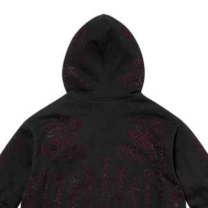 Men's <b>Black</b> <b>Zip</b>-<b>Up</b> <b>Hoodie</b> Oversized Streetwear 100% Cotton French Terry Front Logo Winter Wear Breathable Quick Dry Pocket - Product Image 4