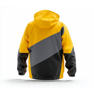 Veste imperméable 100% nylon pour homme, veste coupe-vent à capuche avec fermeture éclair, veste streetwear pour homme, veste coupe-vent pour homme - Product Image 4