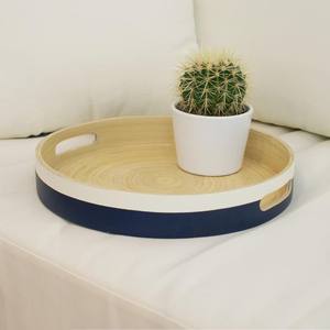 Plateau de service rond en bambou tressé, écologique, à prix abordable, multi-usages pour la cuisine, décoratif, fabriqué au Vietnam - Product Image 4