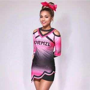 Uniformes de Porristas Personalizados OEM de Alta Calidad y Cómodos, Conjuntos Juveniles para Niñas con Pedrería, 100% Poliéster, Venta al Por Mayor - Product Image 5